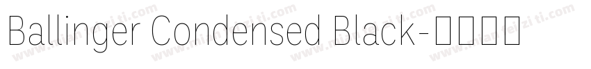 Ballinger Condensed Black字体转换